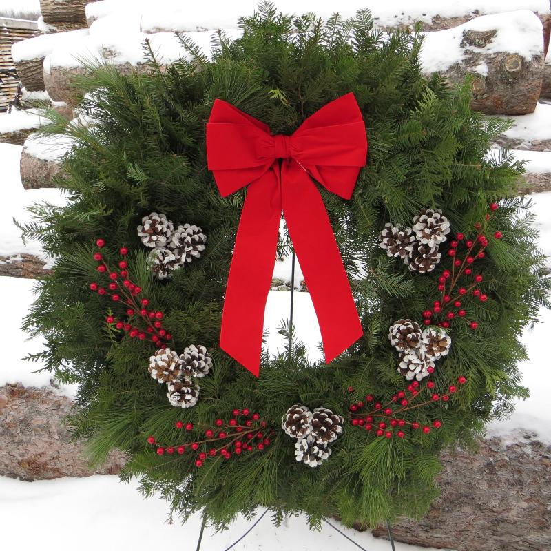 3 Foot Wreath (X-LARGE SIZE) Traditional Deluxe Wreath, 36